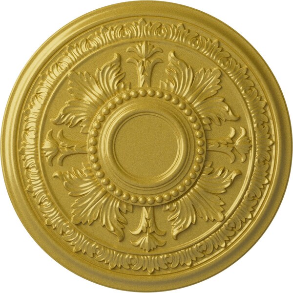 Ekena Millwork Tellson Ceiling Medallion (Fits Canopies up to 6 3/4"), Hand-Painted Rich Gold, 30 5/8"OD x 2 1/2"P CM30TERGS - main